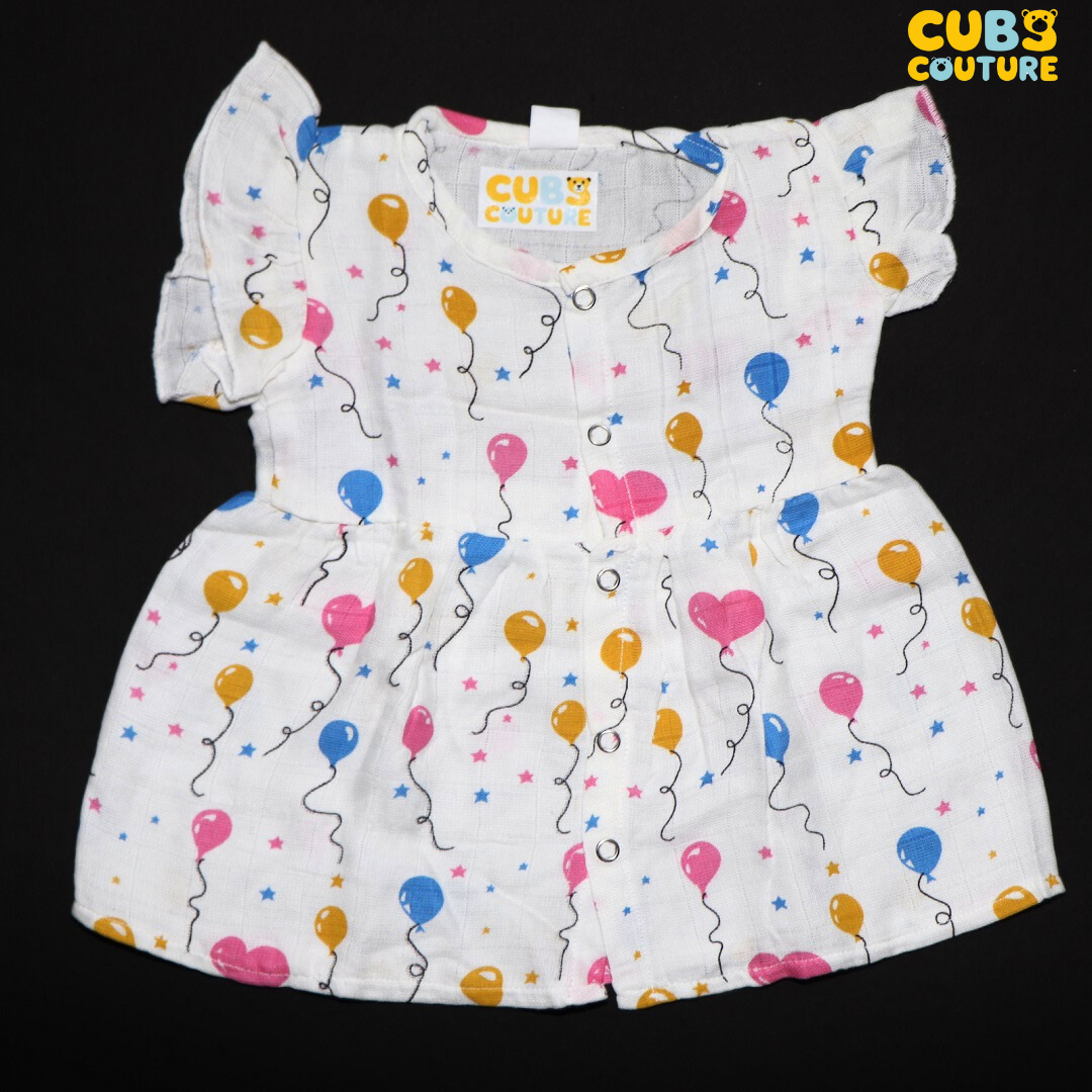 Muslin Frill Frocks - Balloons