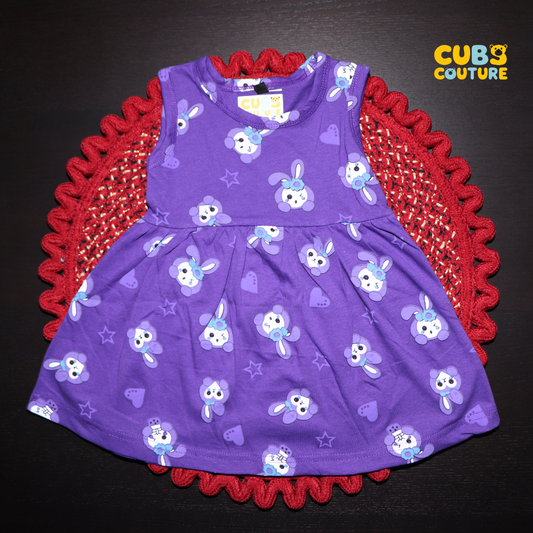 After School Frocks Purple Bunny