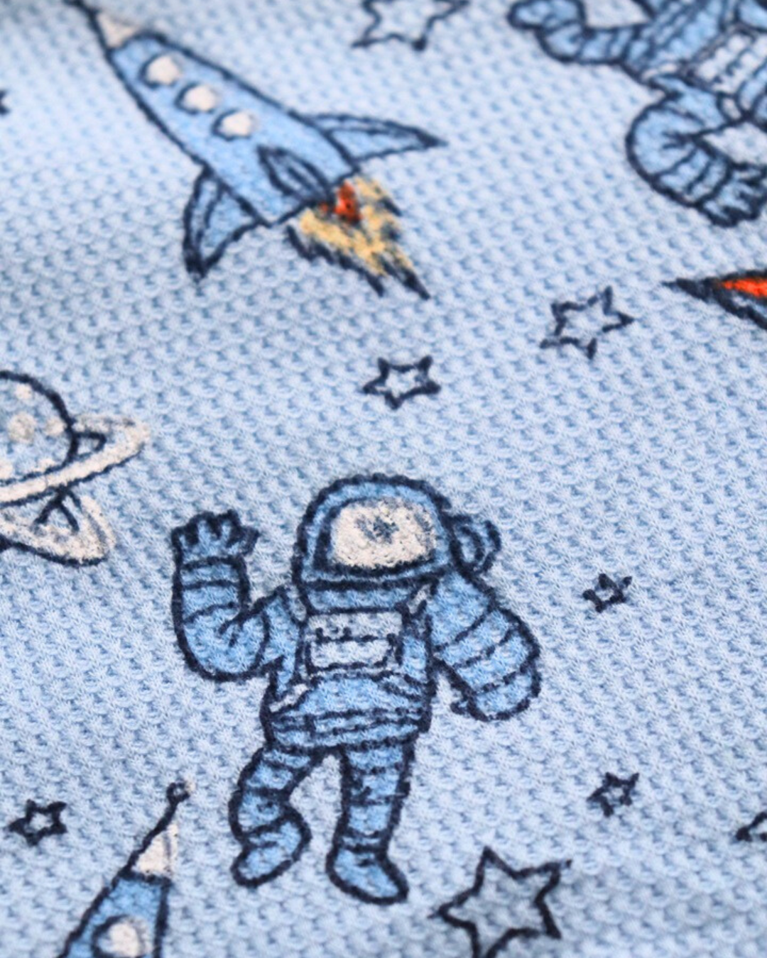 Blue Space Half Sleeve Full Pant Co-Ords