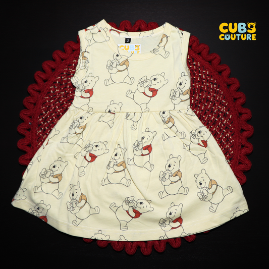 After School Frocks Yellow Pooh