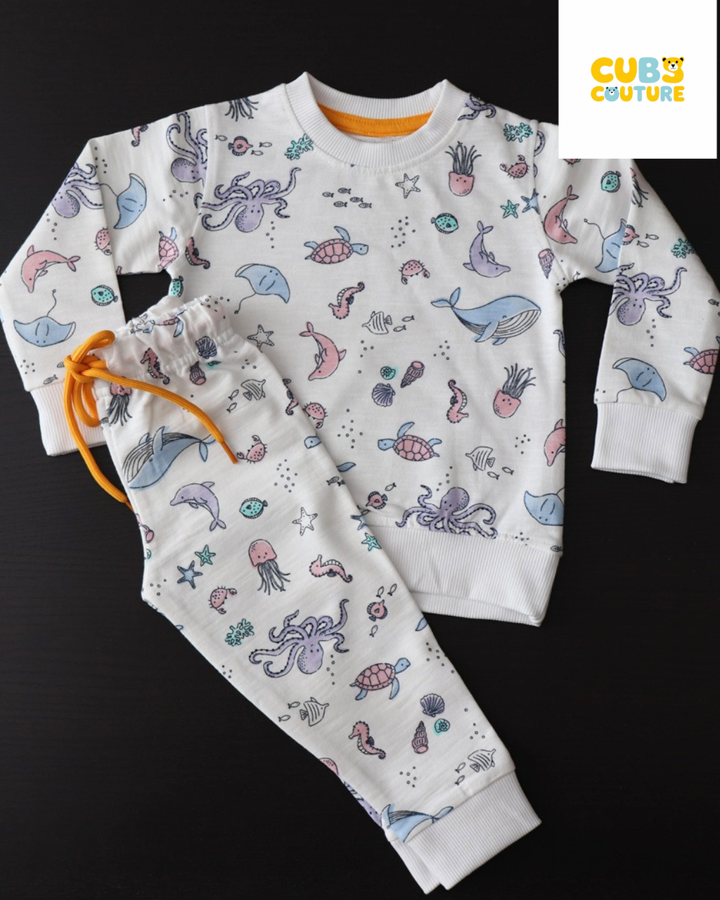 White Dolphin Full Sleeve Co-Ords Set