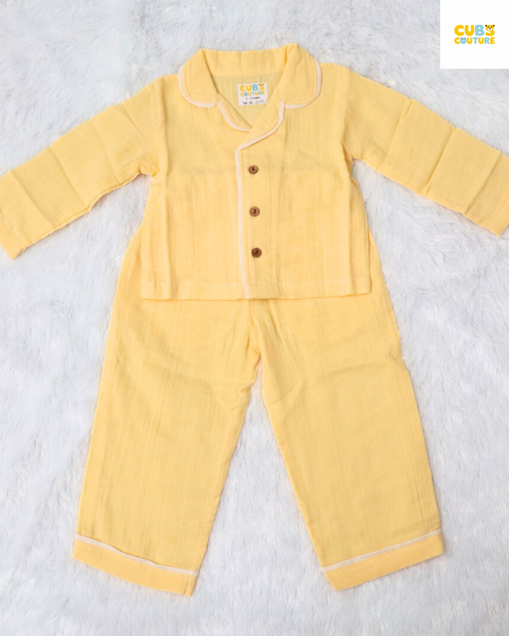 Muslin Nightsuit - Mango Yellow