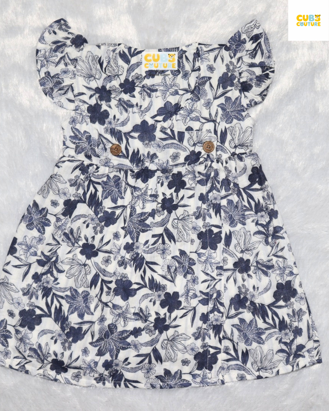 Navy Bloom - Muslin Frock