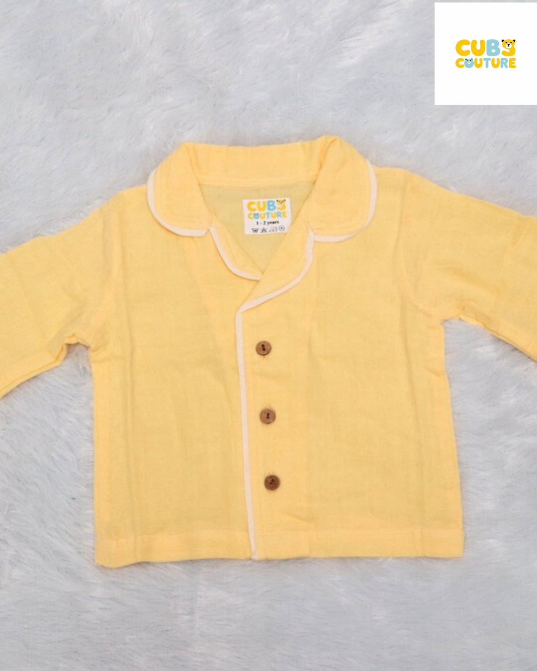 Muslin Nightsuit - Mango Yellow