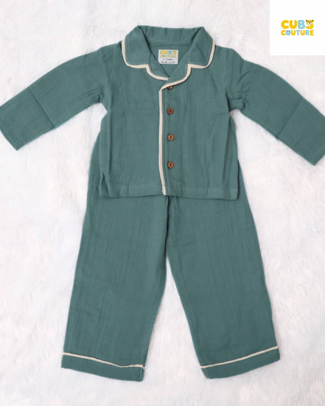 Muslin Nightsuit - Teal