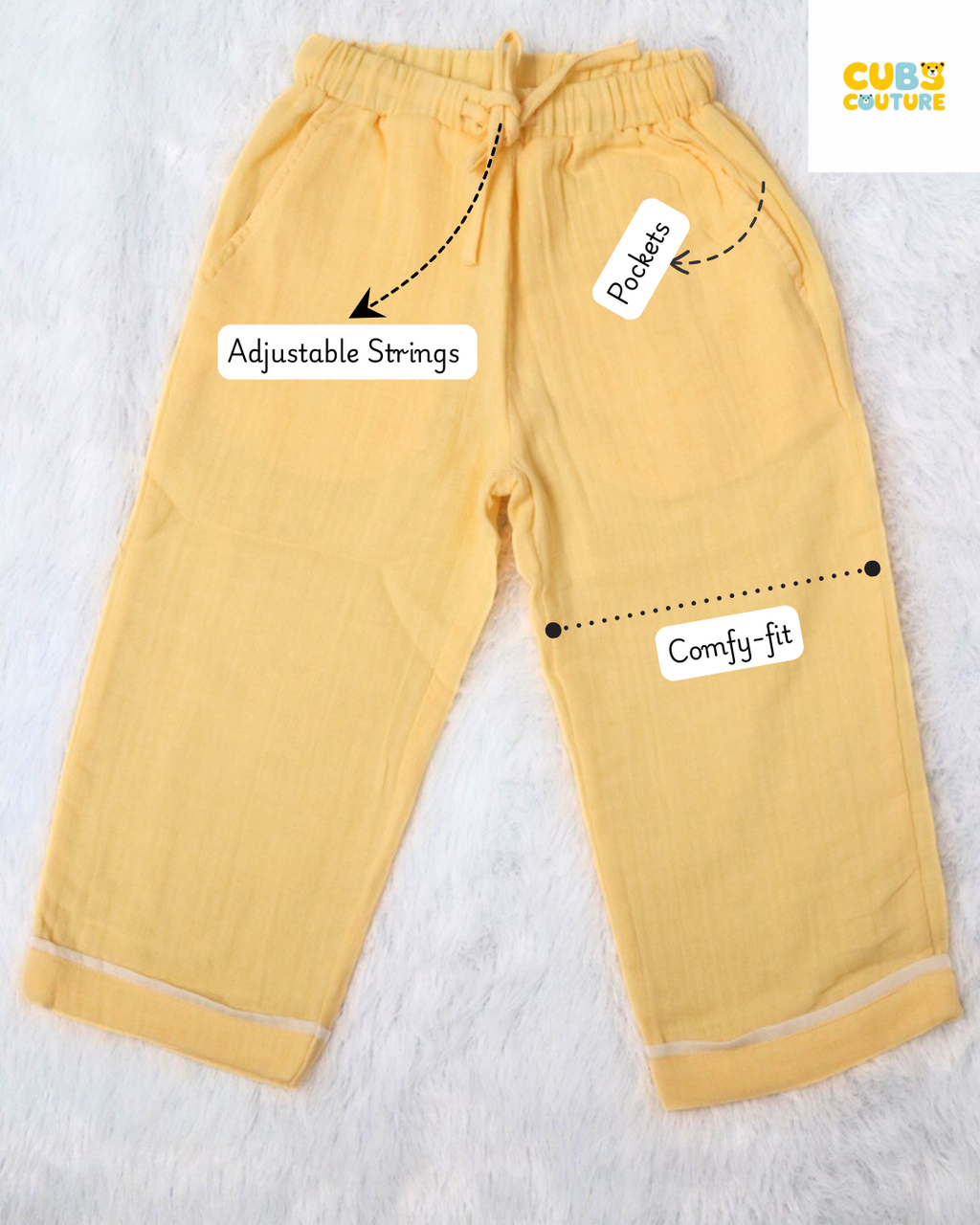 Muslin Nightsuit - Mango Yellow