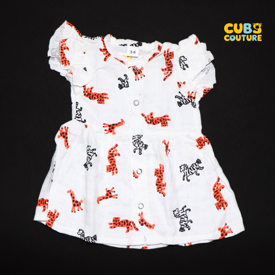 Muslin Frill Frocks - Tiger