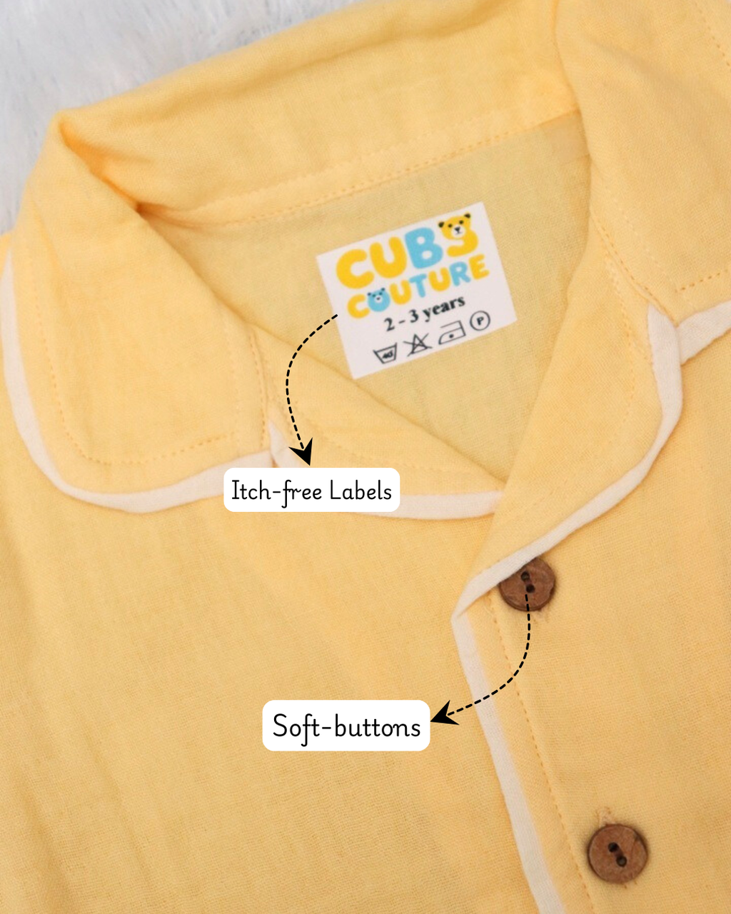 Muslin Nightsuit - Mango Yellow