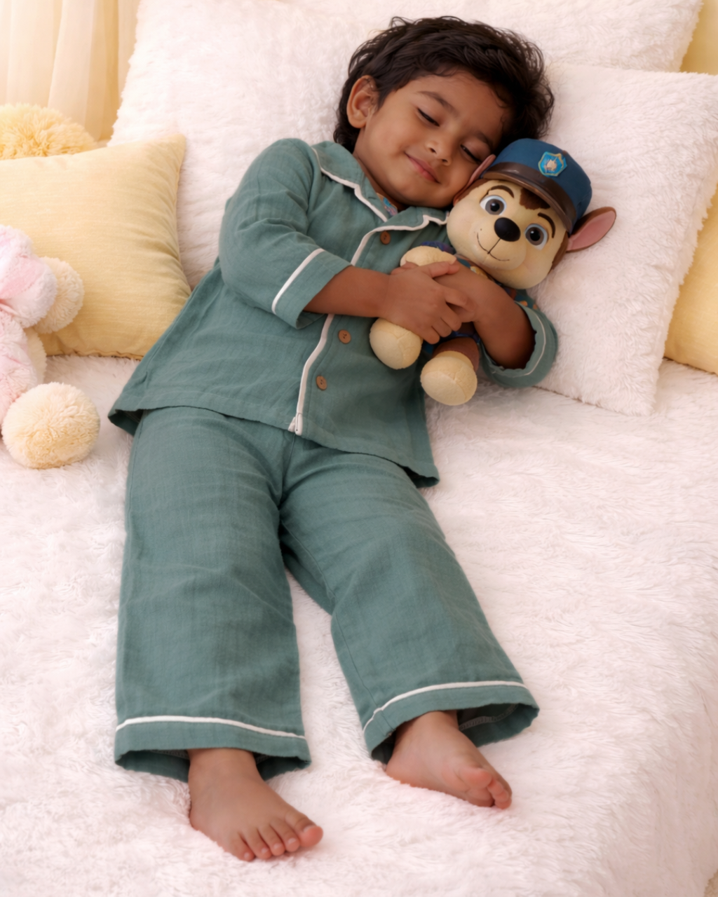 Muslin Nightsuit - Teal
