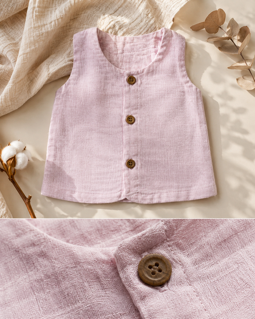 Baby Pink Muslin 2-Layer Jabla