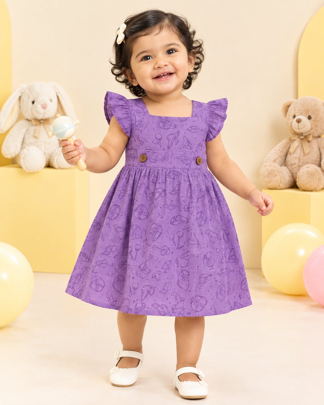 Lavender - Muslin Frock
