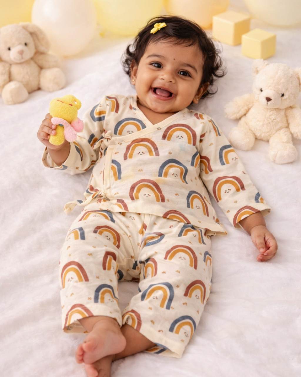 Cream Rainbow Co-Ords Sets