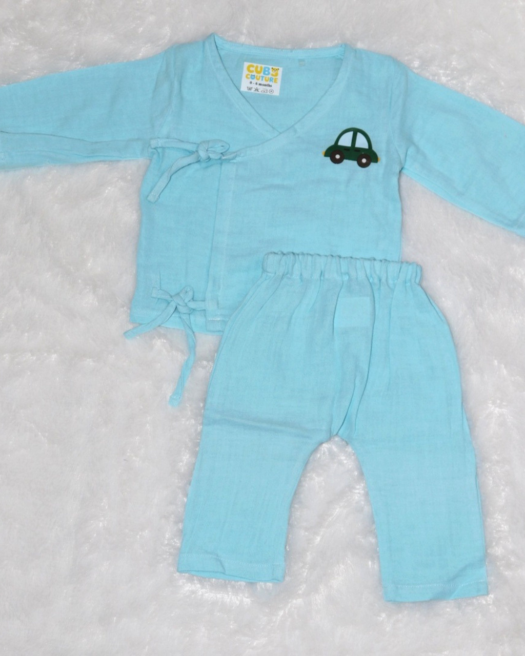 Ice-Blue Kimono Co-Ords Sets