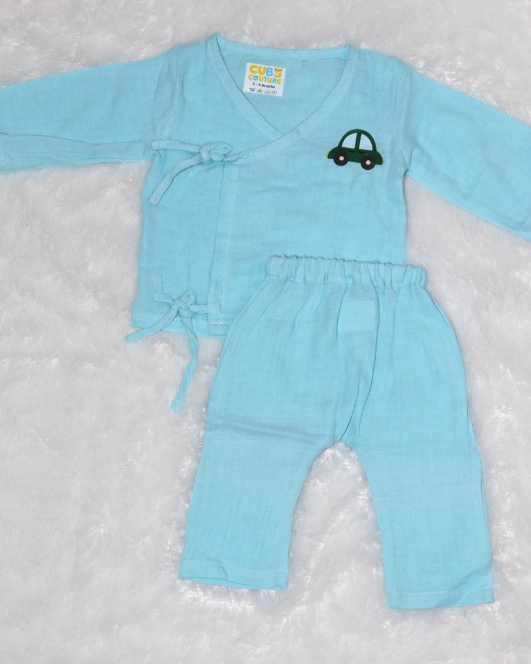 Ice-Blue Kimono Co-Ords Sets