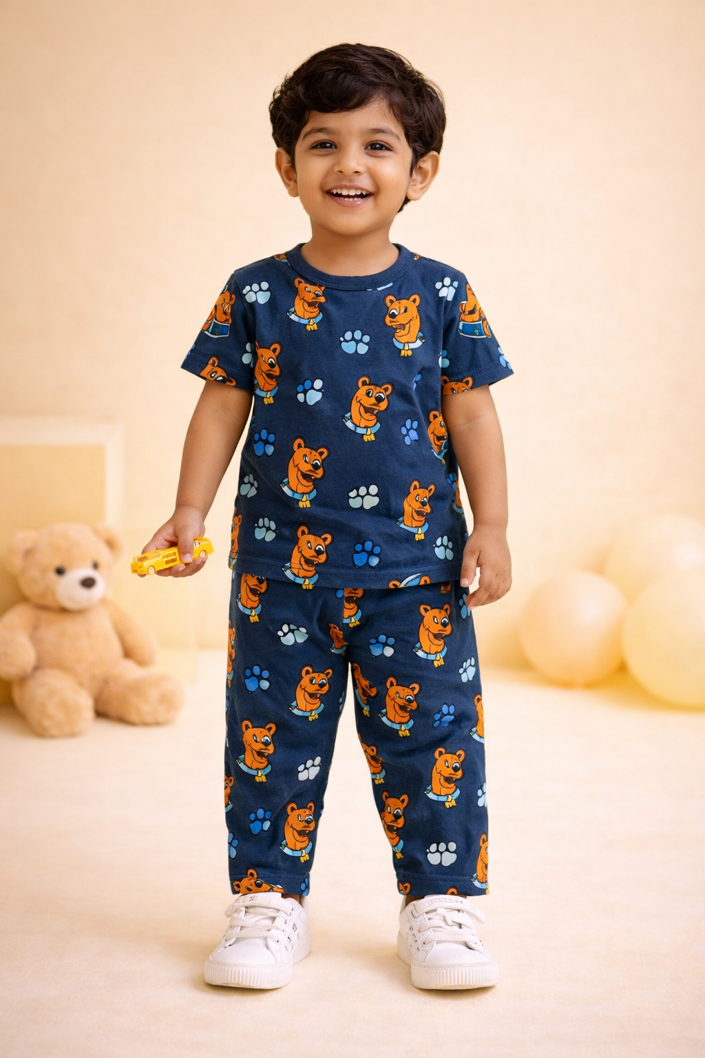 Navy Blue Paw Patrol Half Sleeve Full Pant Co-Ords