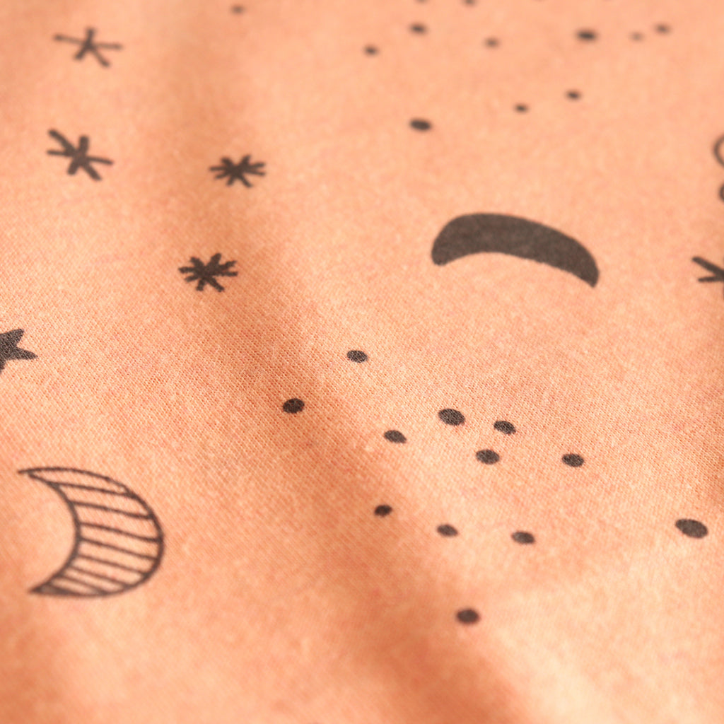 Peach Stars Half Sleeve - Shorts Co-Ords