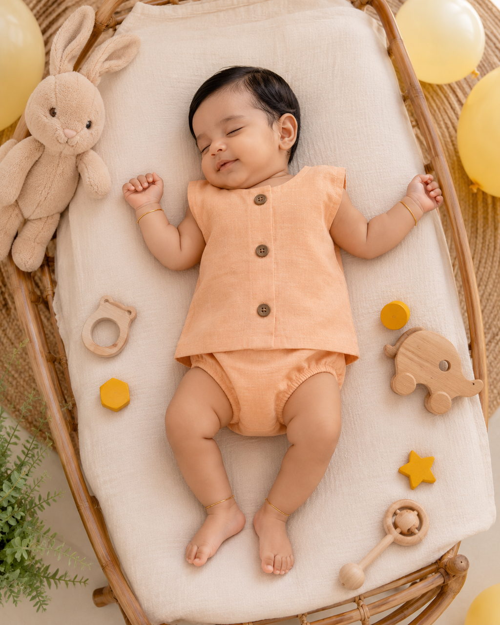 Peach Muslin 2-Layer Jabla