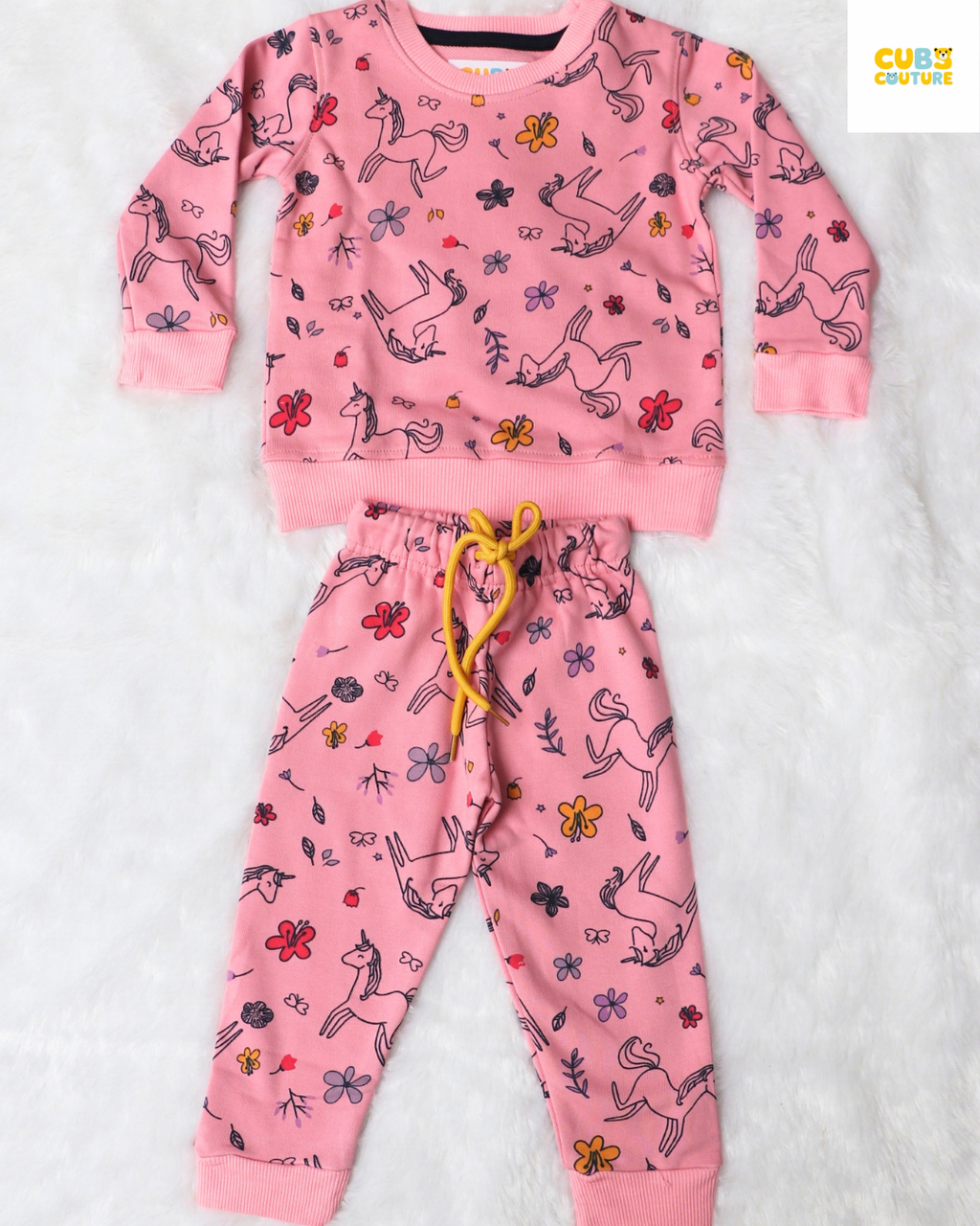 Pink Unicorn Full Sleeve Co-ords