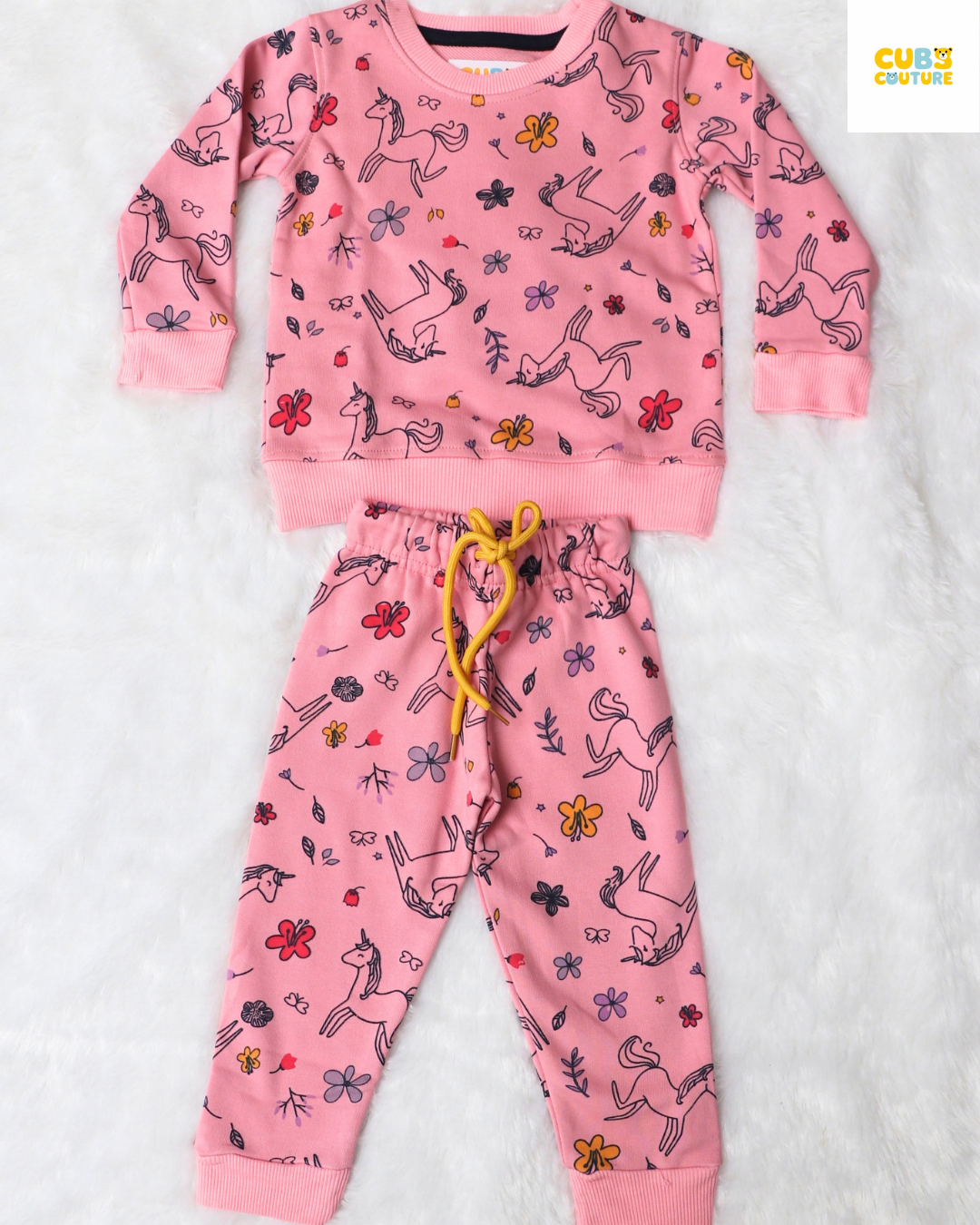 Pink Unicorn Full Sleeve Co-ords
