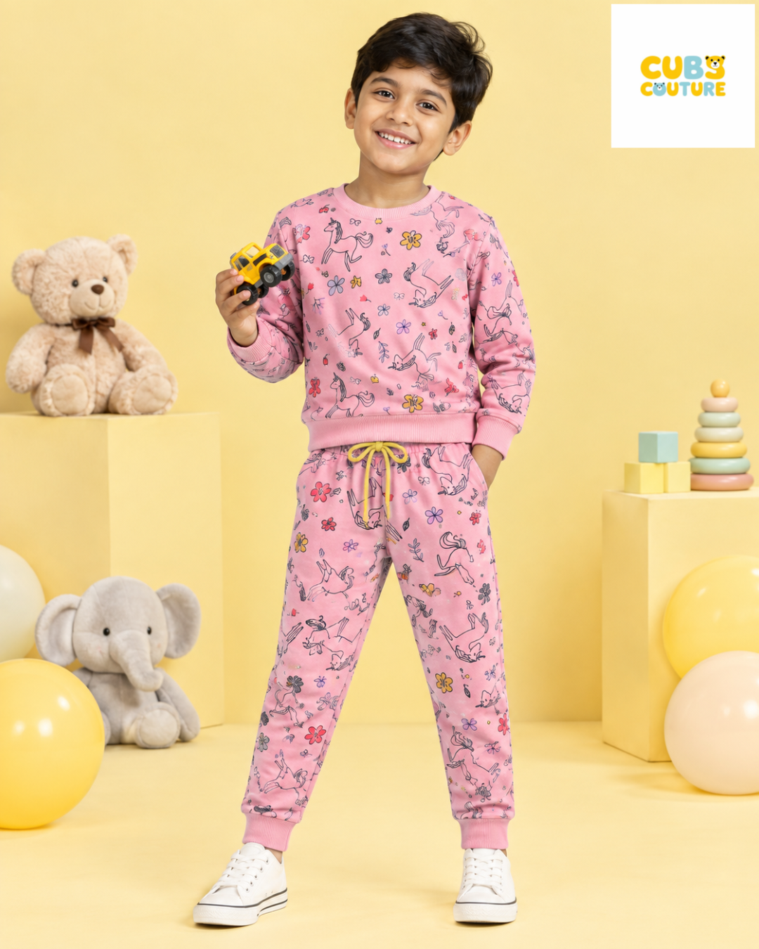 Pink Unicorn Full Sleeve Co-ords