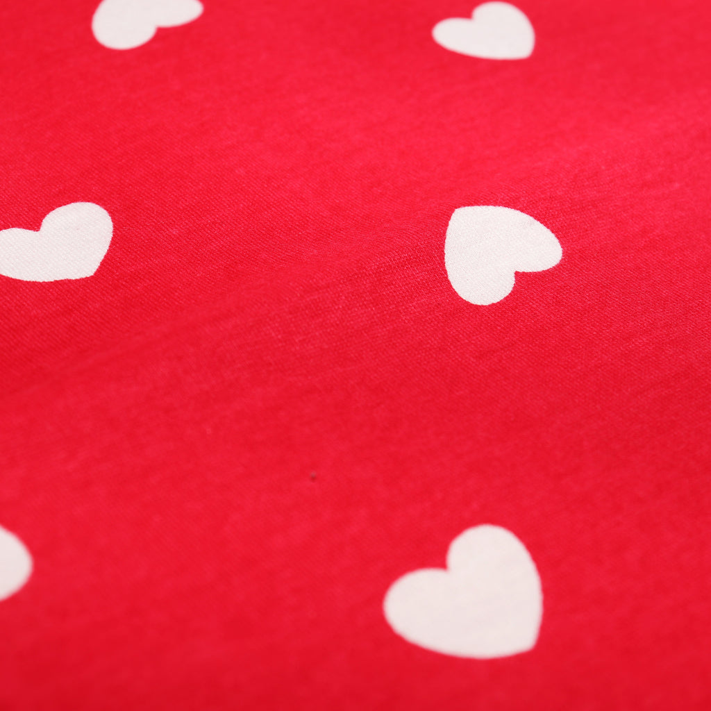 Red Hearts Half Sleeve - Shorts Co-Ords