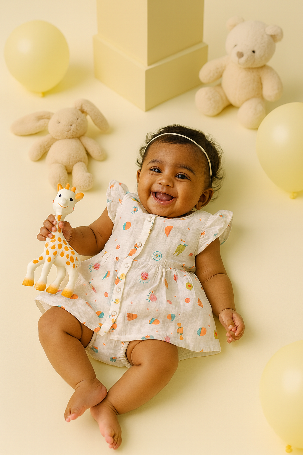 Muslin Frill Frocks - Toffee