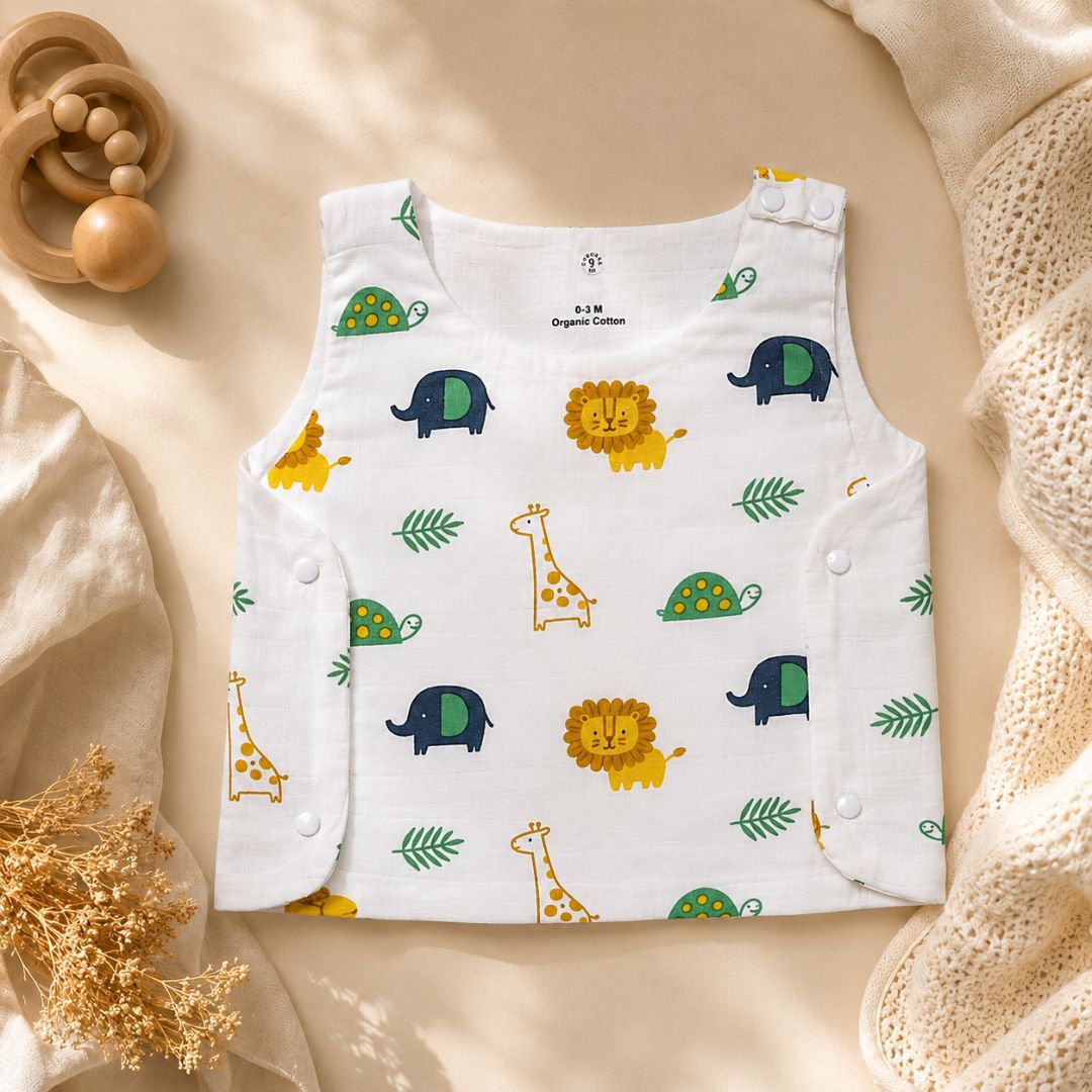 Lion - Elephant Muslin Flip-Jabla