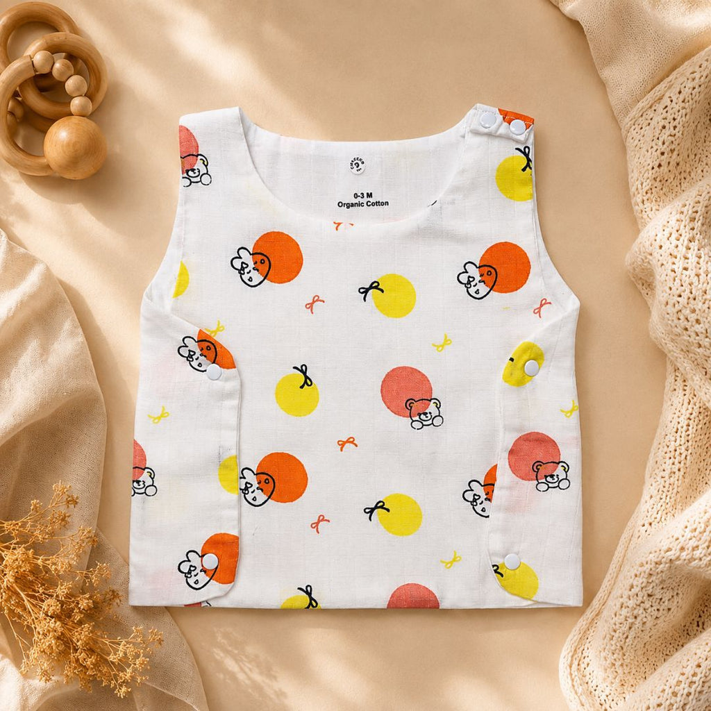 Yellow Bunny Muslin Flip-Jabla