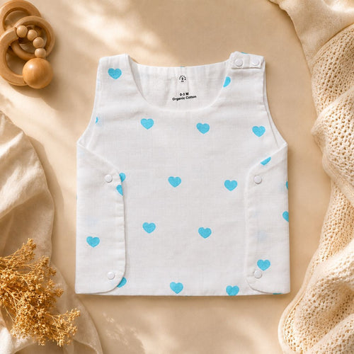 Blue Hearts Muslin Flip-Jabla