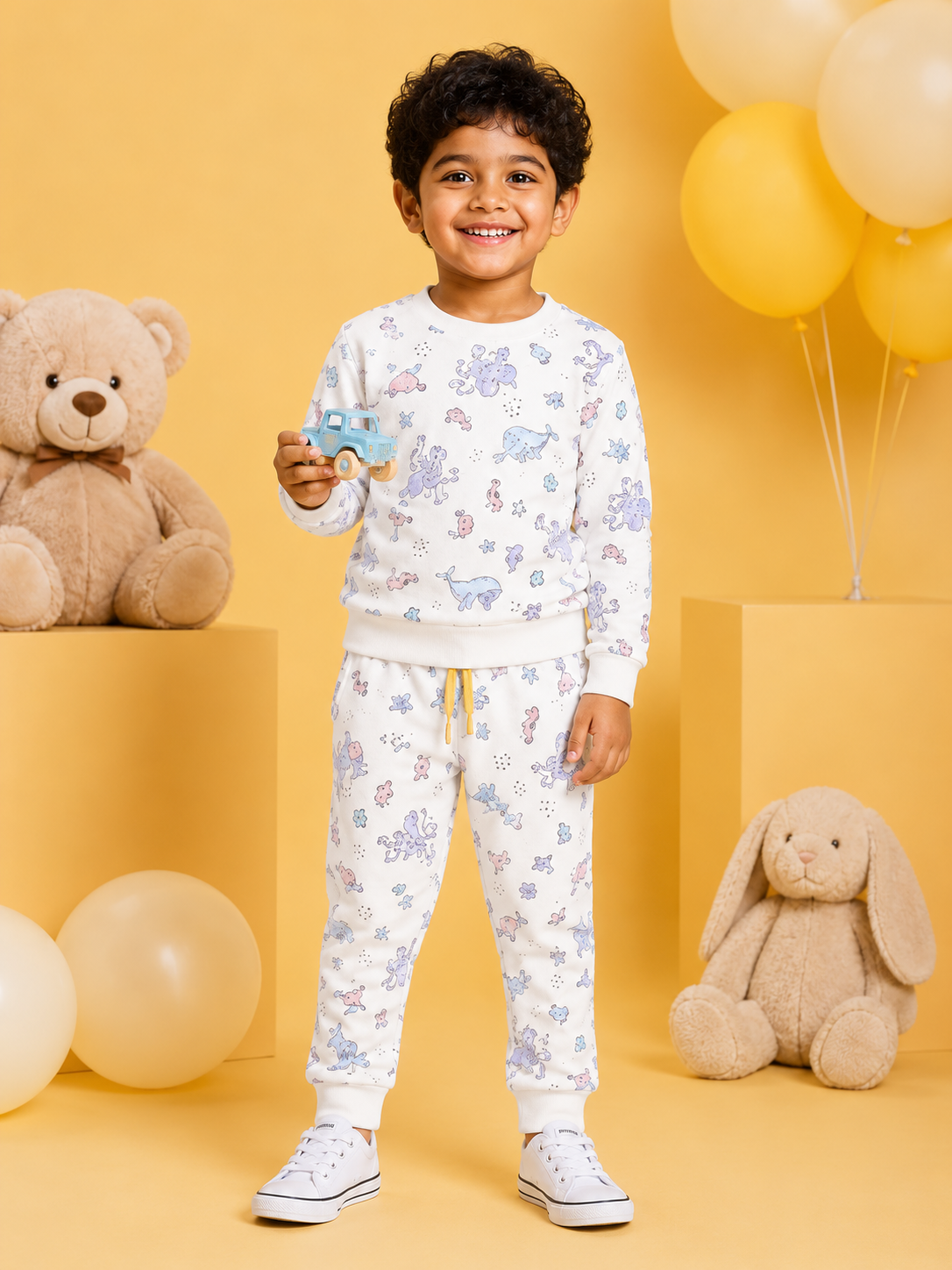 White Dolphin Full Sleeve Co-Ords Set