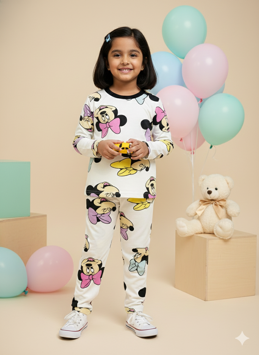 White Mickey Minnie Co-Ords