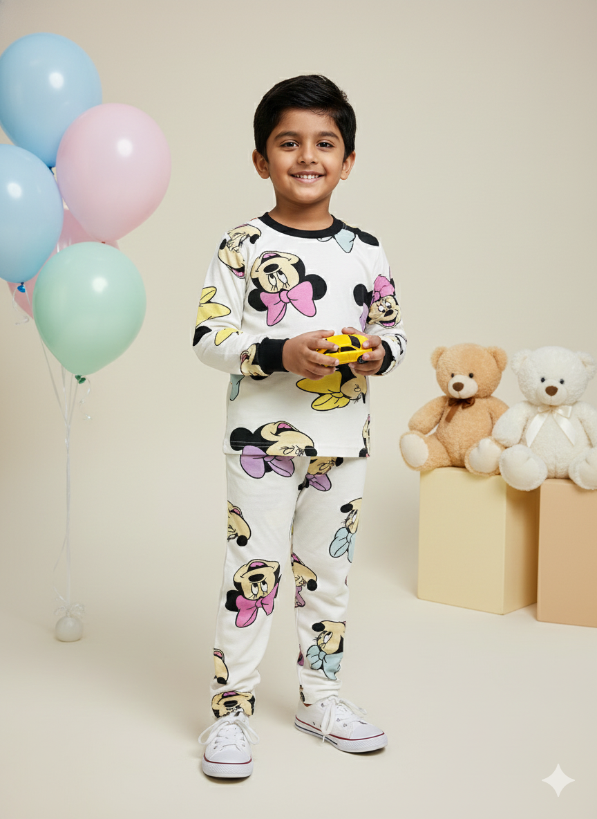 White Mickey Minnie Co-Ords